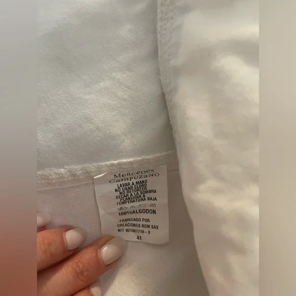 Oversized White Denim Button-Up Cape Jacket/Vest - Picture 10 of 10